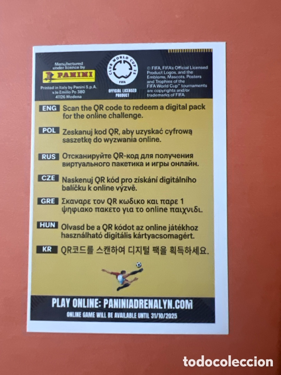 Cromos de f&uacute;tbol: C4719. GET YOUR DIGITAL PACK PANINI ADRENALYN XL CLUB WORLD CUP 25