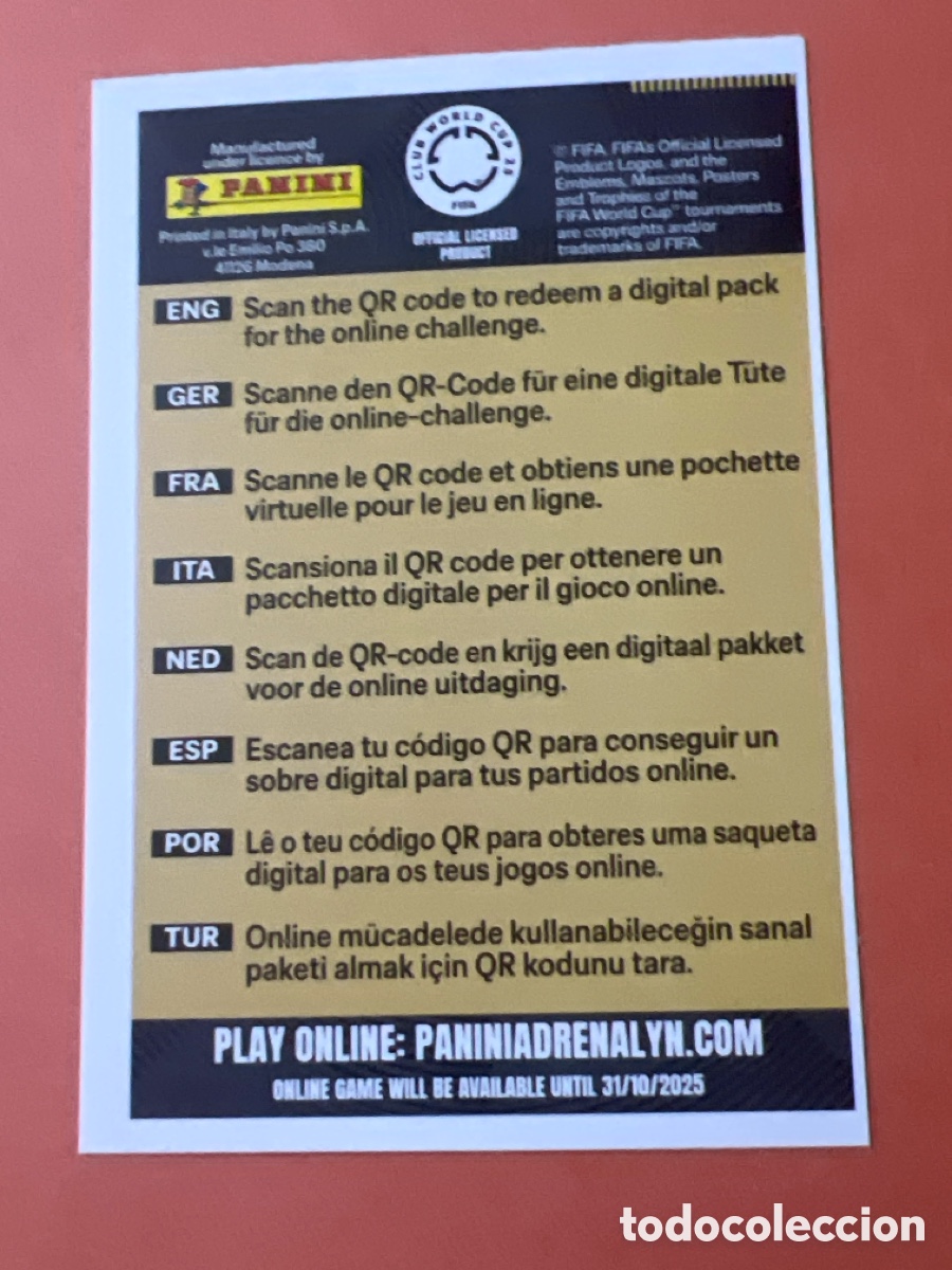 Cromos de f&uacute;tbol: C4722. GET YOUR DIGITAL PACK PANINI ADRENALYN XL CLUB WORLD CUP 25