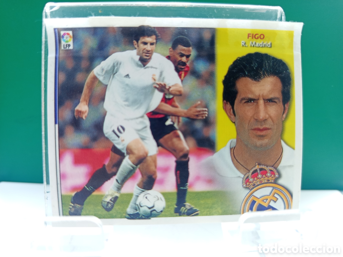 Football Stickers: ❇️ CROMO ⚽ FIGO REAL MADRID LIGA 02 03 2002 2003 LFP ESTE PANINI DESPEGADO EN VENTANILLA ❇️