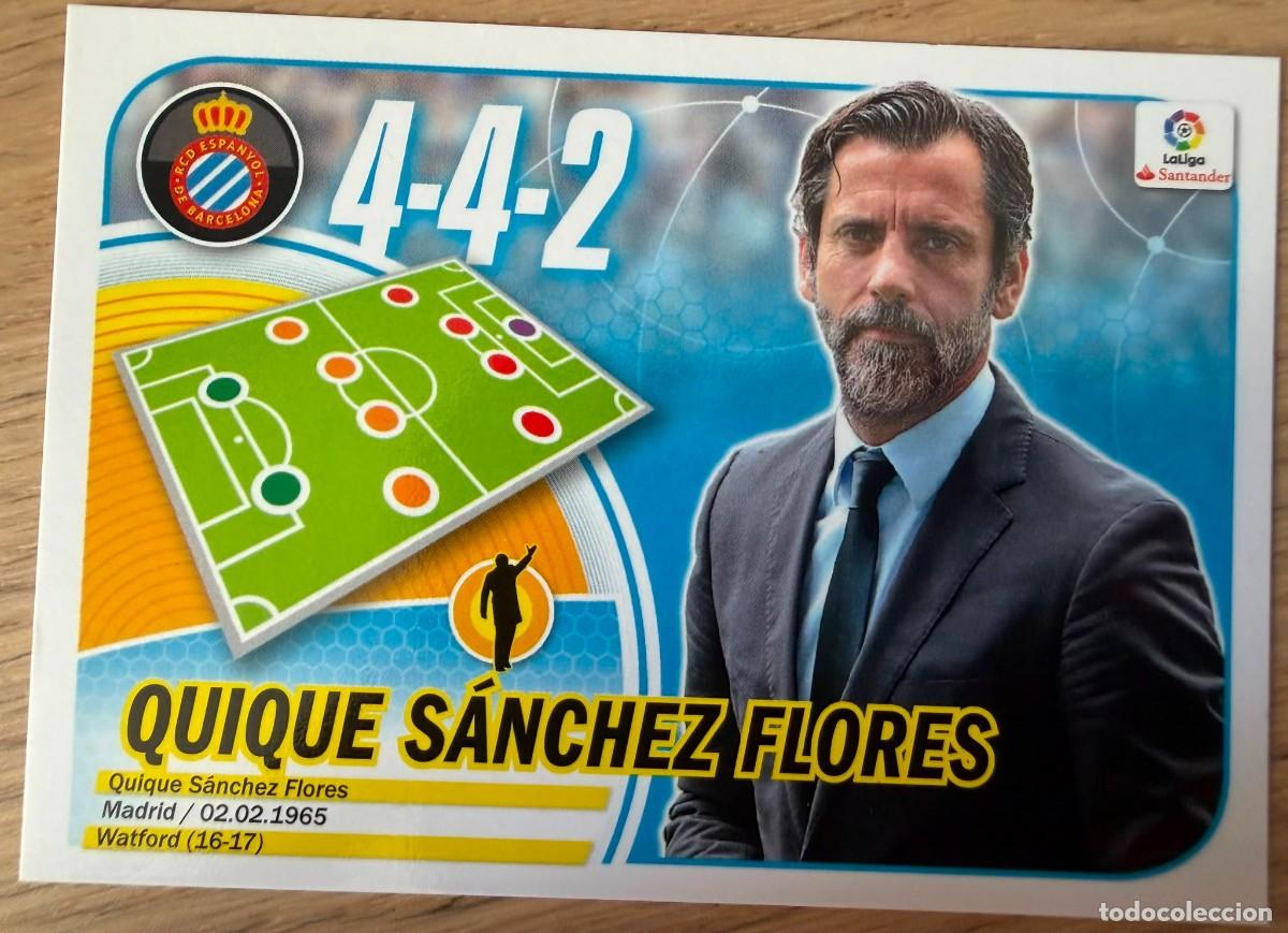 Cartes &agrave; collectionner de Football: 18 SANCHEZ FLORES ENTRENADOR ESPANYOL 16 17 2016 2017 LIGA SANTANDER COLECCIONES ESTE SIN PEGAR