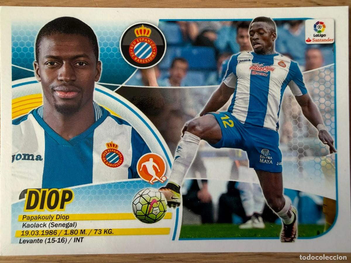 Cromos de f&uacute;tbol: 8 DIOP ESPANYOL 16 17 2016 2017 LIGA SANTANDER COLECCIONES ESTE SIN PEGAR STICKER