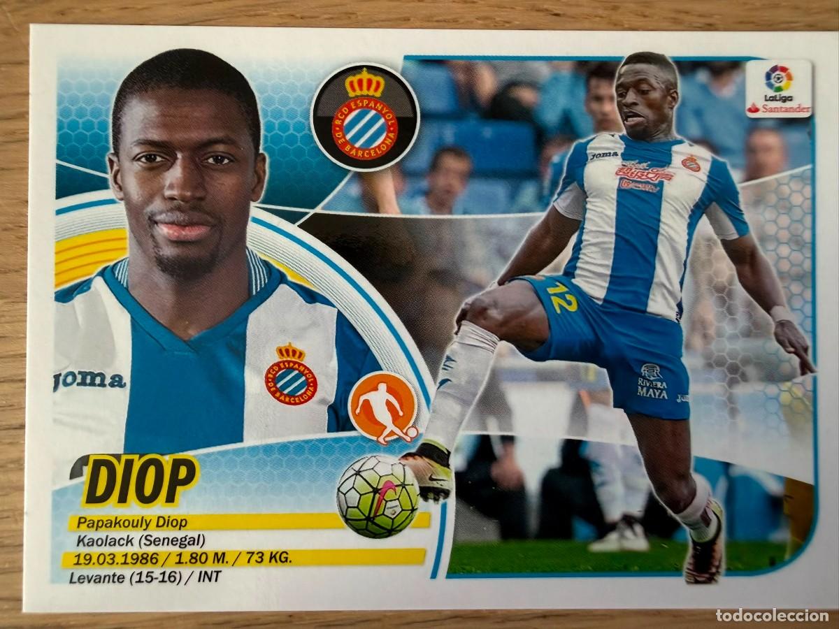 Cromos de f&uacute;tbol: 8 DIOP ESPANYOL 16 17 2016 2017 LIGA SANTANDER COLECCIONES ESTE SIN PEGAR STICKER