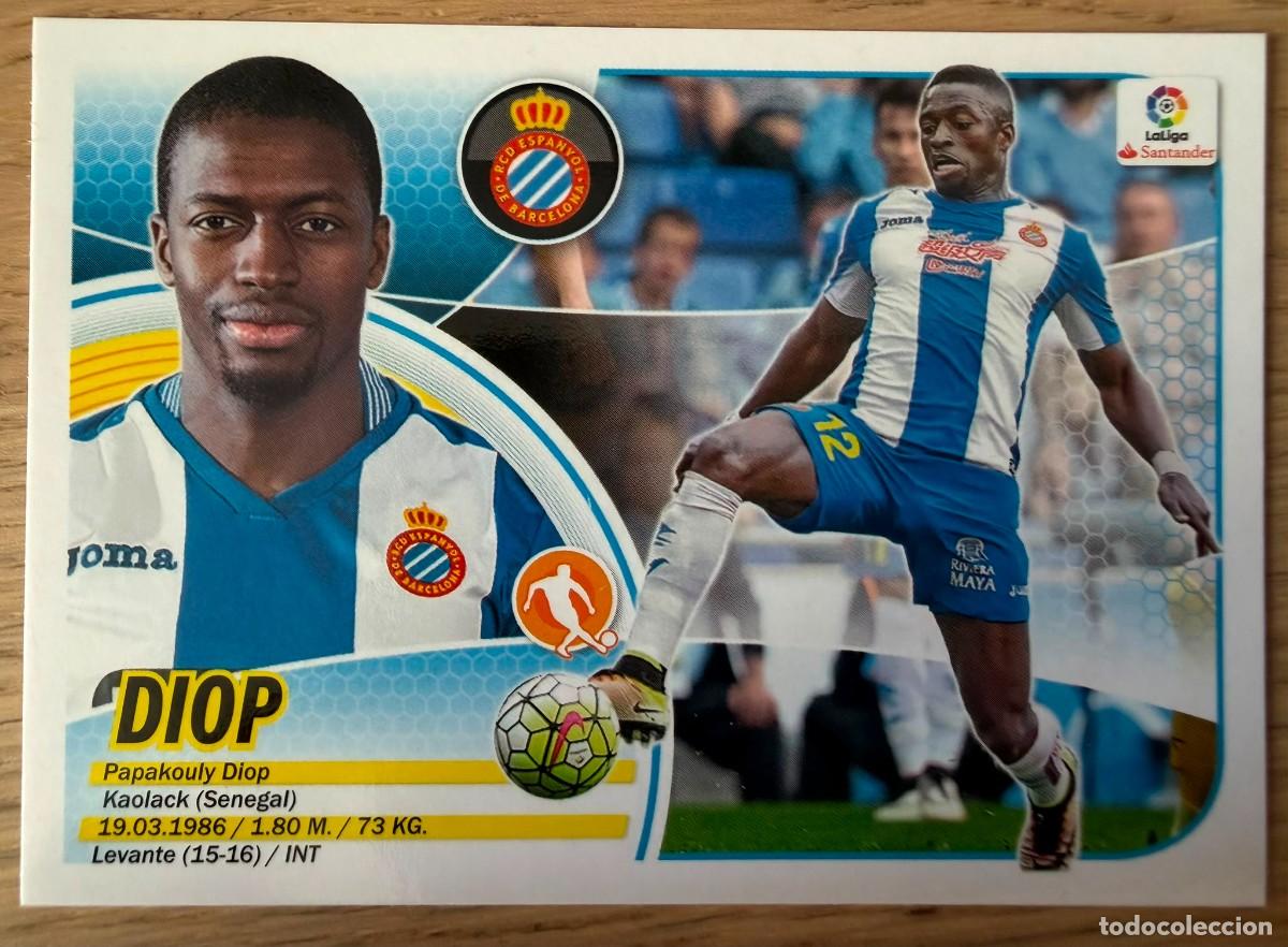 Cromos de f&uacute;tbol: 8 DIOP ESPANYOL 16 17 2016 2017 LIGA SANTANDER COLECCIONES ESTE SIN PEGAR STICKER