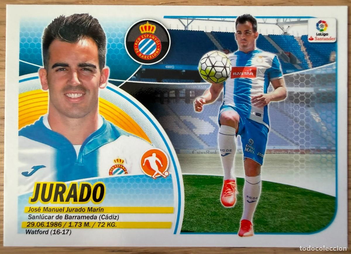 Cromos de f&uacute;tbol: 12 JURADO ESPANYOL 16 17 2016 2017 LIGA SANTANDER COLECCIONES ESTE SIN PEGAR STICKER