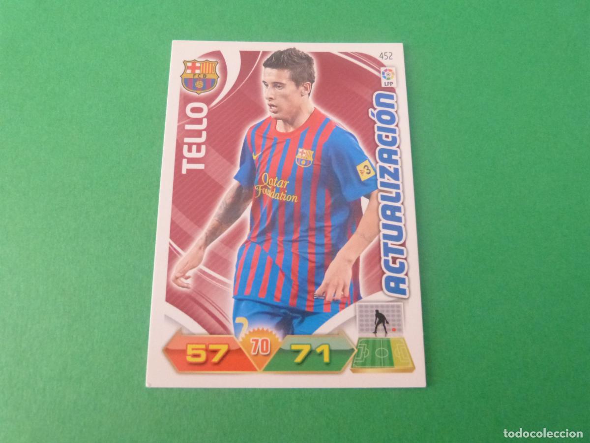 Cromos de Futebol: TRADING CARD FUTBOL TELLO F.C. BARCELONA N&ordm; 452 LIGA ADRENALYN XL 2011-2012/11-12 PANINI