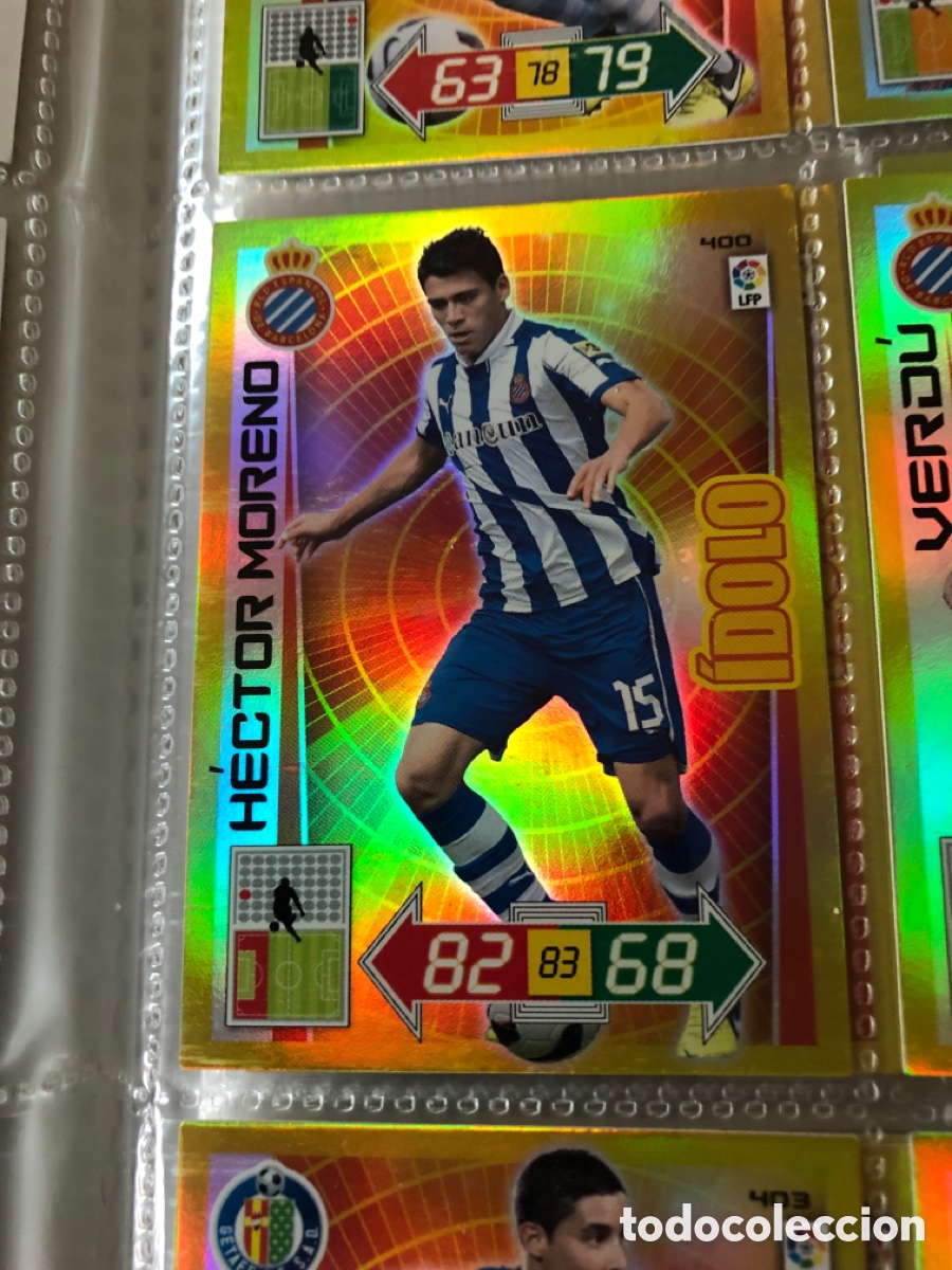 Football Stickers: Adrenalyn 2012 2013 &iacute;dolo Hector moreno 400 espa&ntilde;ol