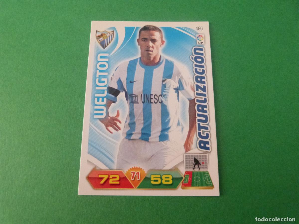 Football Stickers: TRADING CARD FUTBOL WELIGTON MALAGA C.F. N&ordm; 460 LIGA ADRENALYN XL 2011-2012/11-12 PANINI