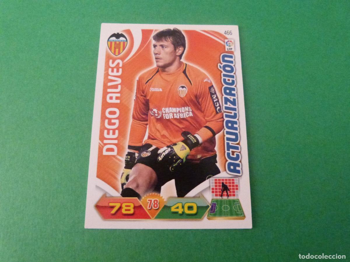 Cromos de f&uacute;tbol: TRADING CARD FUTBOL DIEGO ALVES VALENCIA C.F. N&ordm; 466 LIGA ADRENALYN XL 2011-2012/11-12 PANINI