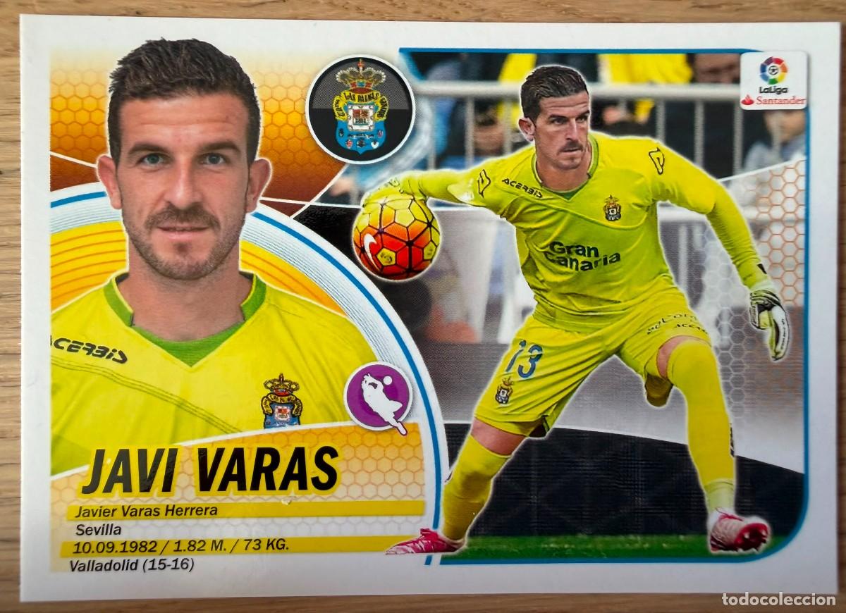 Cromos de f&uacute;tbol: 1 JAVI VARAS LAS PALMAS 16 17 2016 2017 LIGA SANTANDER COLECCIONES ESTE SIN PEGAR STICKER