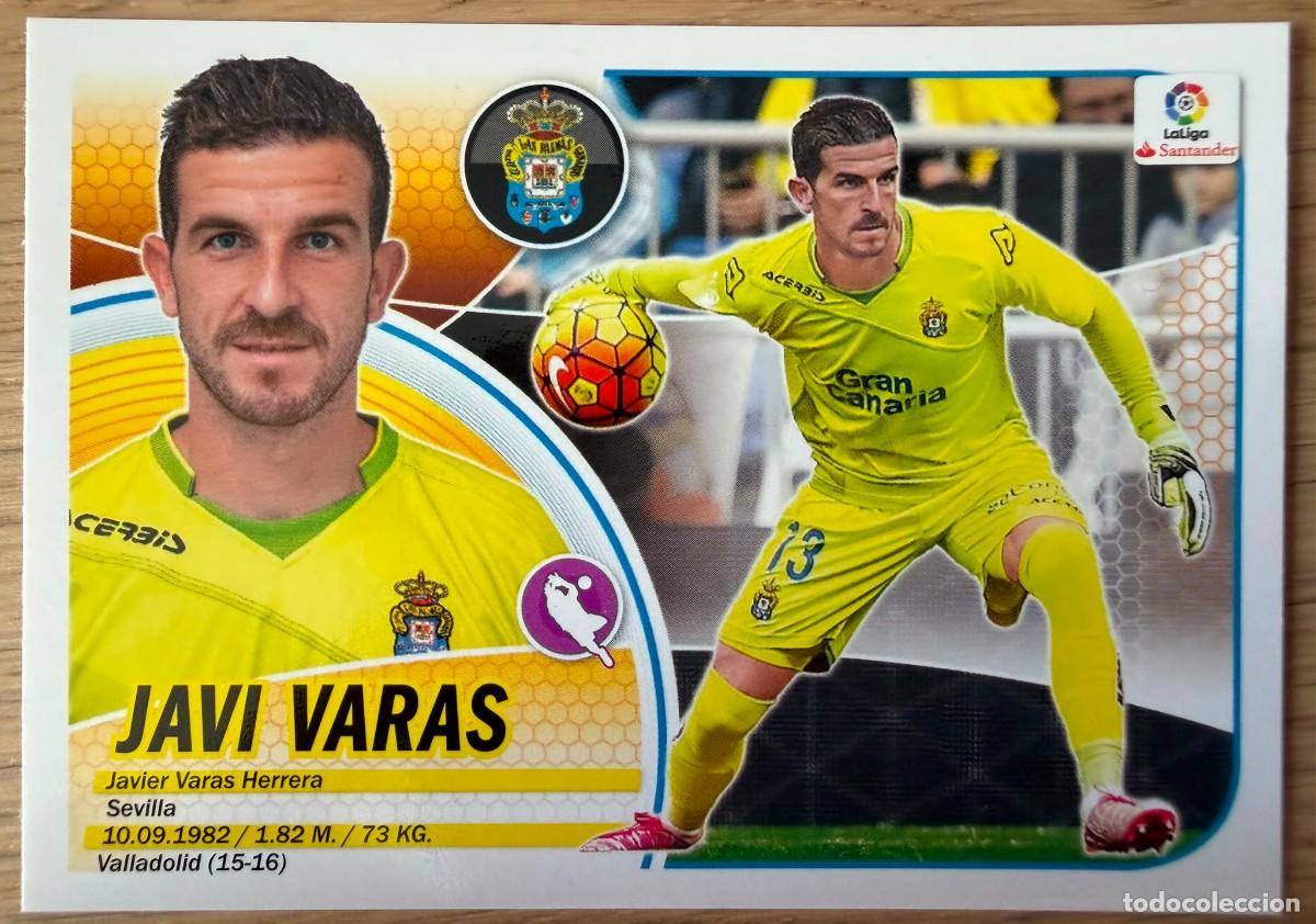 Cromos de f&uacute;tbol: 1 JAVI VARAS LAS PALMAS 16 17 2016 2017 LIGA SANTANDER COLECCIONES ESTE SIN PEGAR STICKER