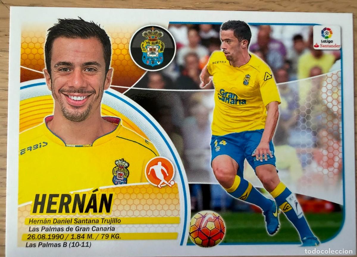 Cromos de f&uacute;tbol: 9 HERNAN LAS PALMAS 16 17 2016 2017 LIGA SANTANDER COLECCIONES ESTE SIN PEGAR STICKER