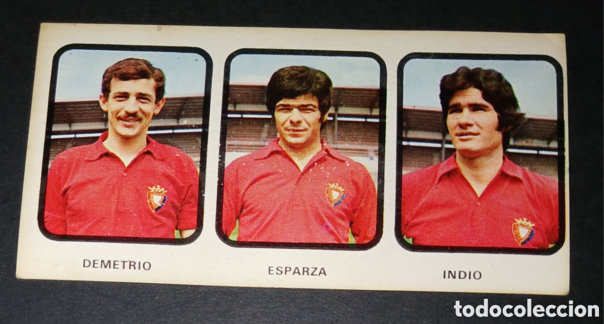 Cromos de f&uacute;tbol: Cromo N&ordm; 270 triple Demetrio - Esparza - Indio Osasuna Ruiz Romero 1973 1974 sin pegar nunca pegado