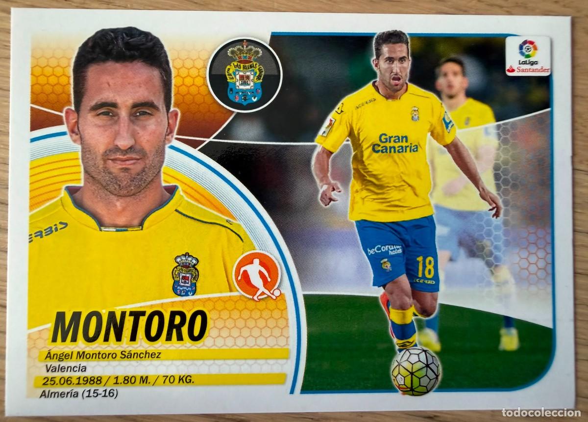 Cromos de f&uacute;tbol: 10 MONTORO LAS PALMAS 16 17 2016 2017 LIGA SANTANDER COLECCIONES ESTE SIN PEGAR STICKER