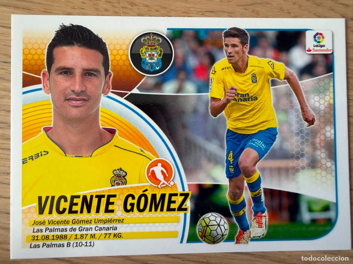 Cromos de f&uacute;tbol: 11 VICENTE GOMEZ LAS PALMAS 16 17 2016 2017 LIGA SANTANDER COLECCIONES ESTE SIN PEGAR STICKER