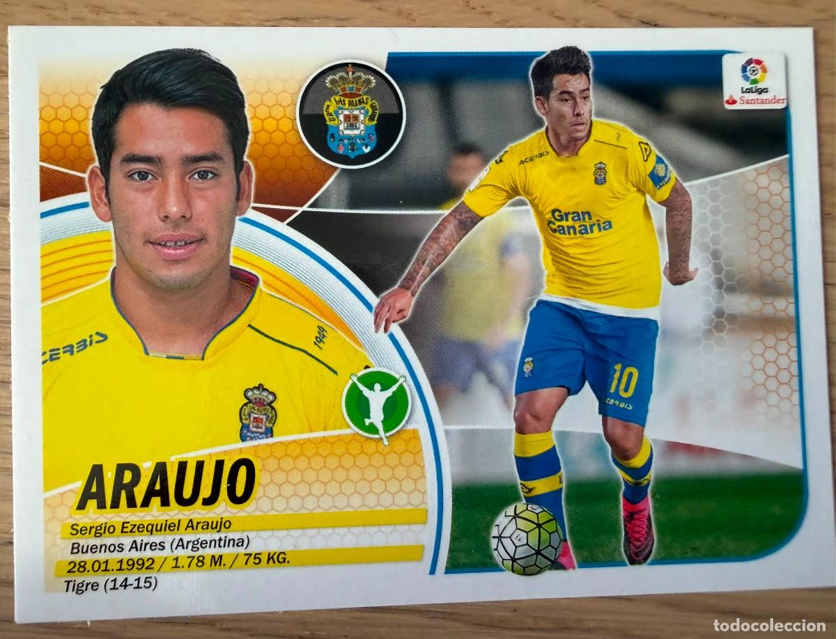 Cromos de f&uacute;tbol: 16 ARAUJO LAS PALMAS 16 17 2016 2017 LIGA SANTANDER COLECCIONES ESTE SIN PEGAR STICKER