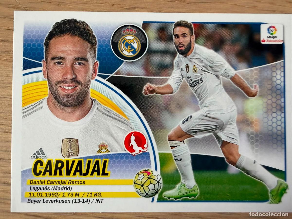 Cromos de f&uacute;tbol: 3A 3 A CARVAJAL REAL MADRID 16 17 2016 2017 LIGA SANTANDER COLECCIONES ESTE SIN PEGAR STICKER