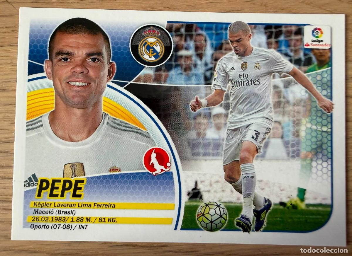 Cartes &agrave; collectionner de Football: 4 PEPE REAL MADRID 16 17 2016 2017 LIGA SANTANDER COLECCIONES ESTE SIN PEGAR STICKER