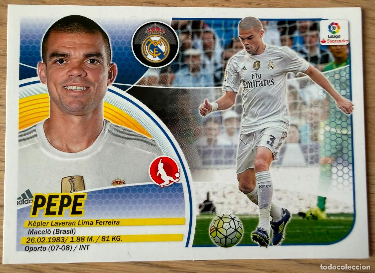 Cartes &agrave; collectionner de Football: 4 PEPE REAL MADRID 16 17 2016 2017 LIGA SANTANDER COLECCIONES ESTE SIN PEGAR STICKER