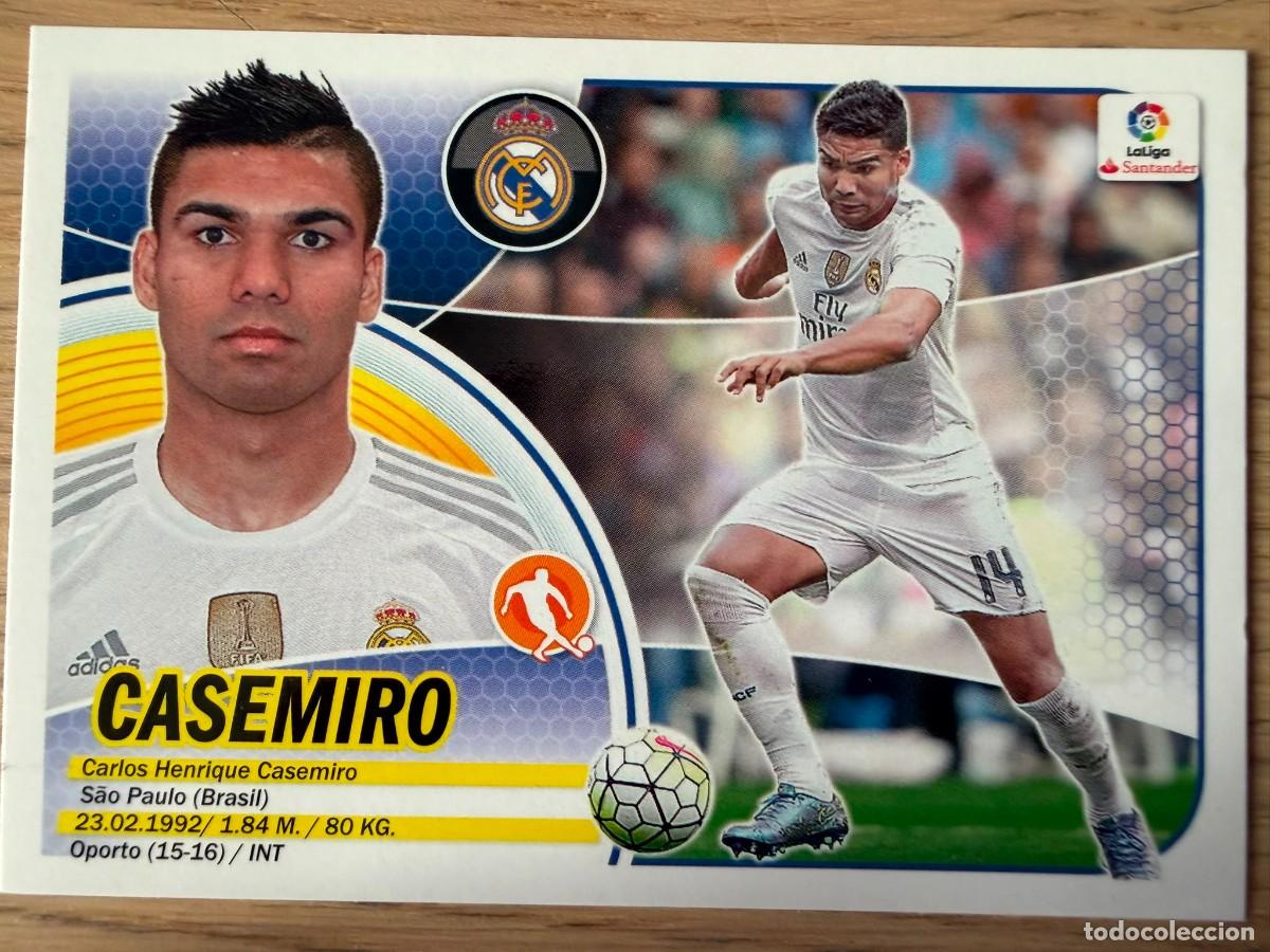 Cromos de f&uacute;tbol: 8 CASEMIRO REAL MADRID 16 17 2016 2017 LIGA SANTANDER COLECCIONES ESTE SIN PEGAR STICKER