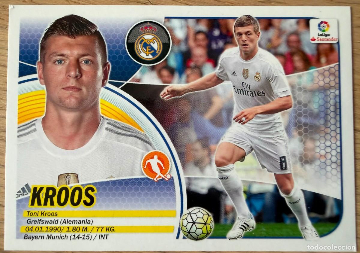 Cromos de f&uacute;tbol: 9 TONI KROOS REAL MADRID 16 17 2016 2017 LIGA SANTANDER COLECCIONES ESTE SIN PEGAR STICKER