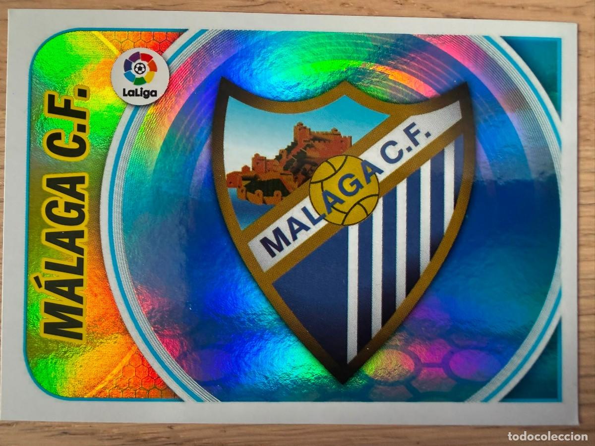Cromos de f&uacute;tbol: 27 ESCUDO MALAGA 16 17 2016 2017 LIGA SANTANDER COLECCIONES ESTE SIN PEGAR STICKER
