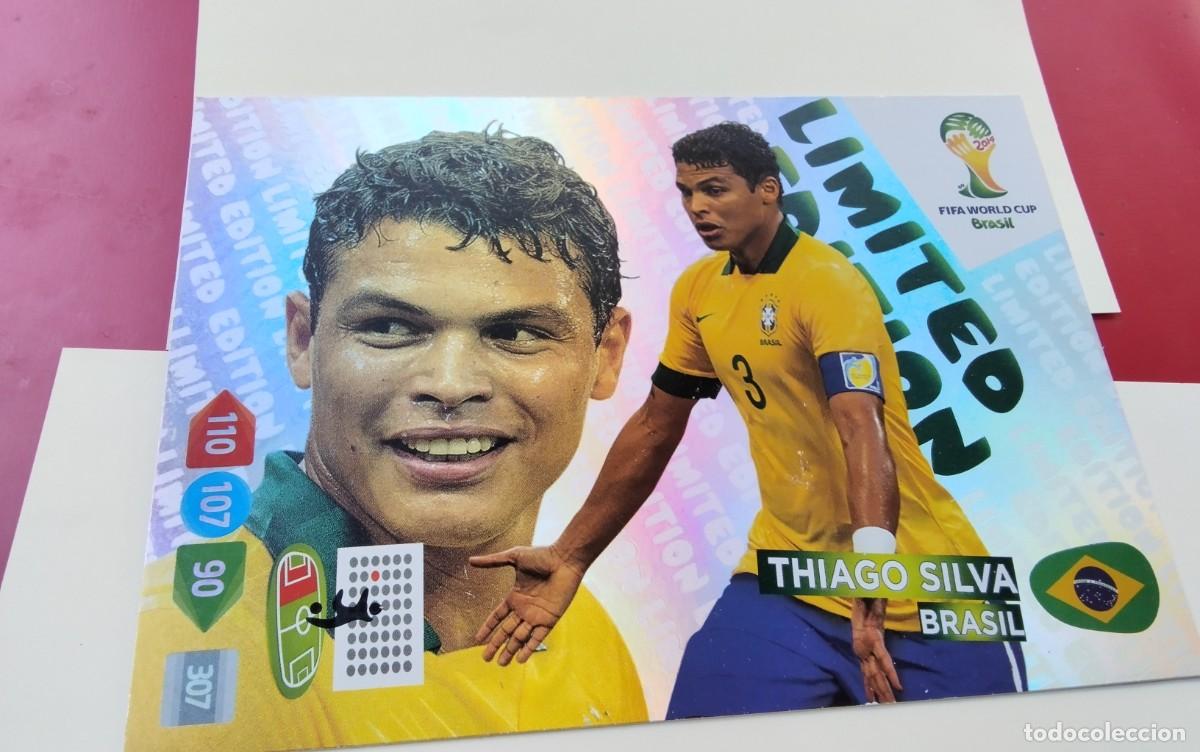 Cromos de f&uacute;tbol: BRASIL 2014 TRADING CARD OFFICIAL DEL JUGADOR THIAGO SILVA -BRASIL- EDICION LIMITADA 17,5X12,5 CTM