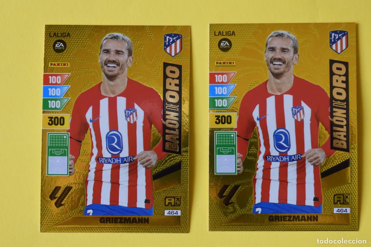 Cartes &agrave; collectionner de Football: Lote 2 cromos Griezmann. Adrenalyn XL 2023 2024. 23 24. Bal&oacute;n de Oro. N. &ordm; 464. Panini.
