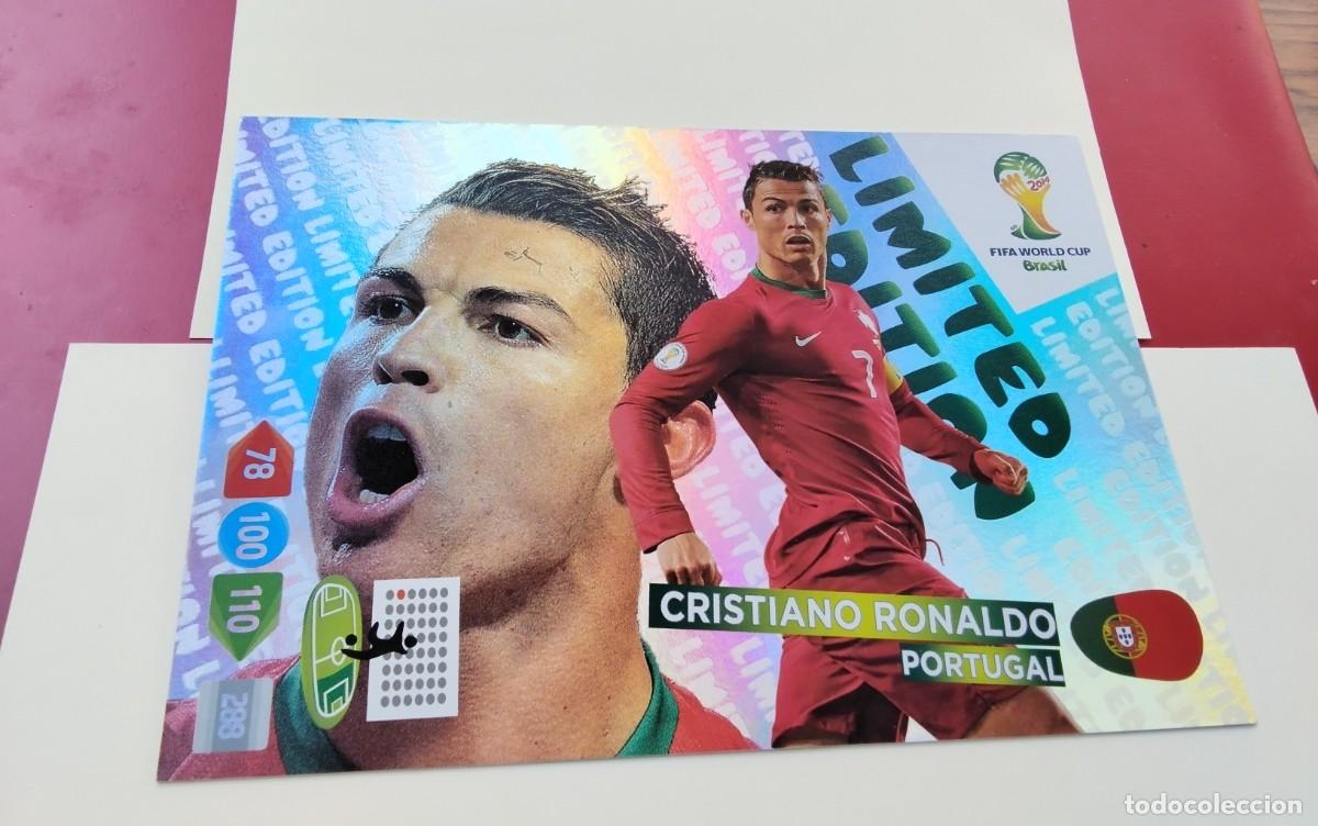 Cromos de f&uacute;tbol: BRASIL 2014 TRADING CARD OFFICIAL DEL JUGADOR RONALDO-PORTUGAL- EDICION LIMITADA 17,5X12,5 CTM