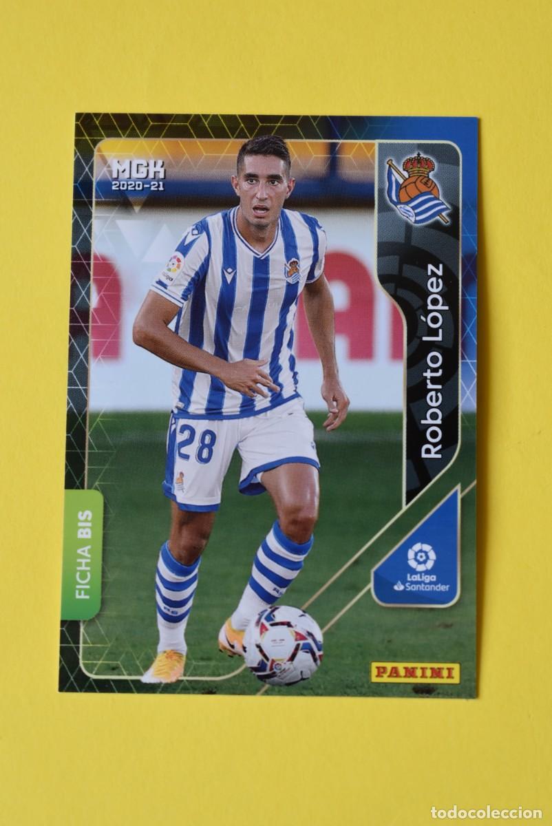 Cromos de f&uacute;tbol: Cromo Megacracks. 2020 2021. 20 21. Ficha BIS. Roberto L&oacute;pez. Real Sociedad. N. &ordm; 268 BIS. Panini
