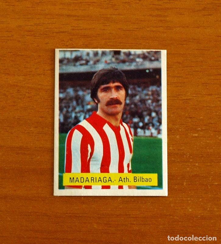 Cromos de f&uacute;tbol: Athletic de Bilbao - Madariaga - Editorial FINI MU 1975-1976, 75-76 - nunca pegado
