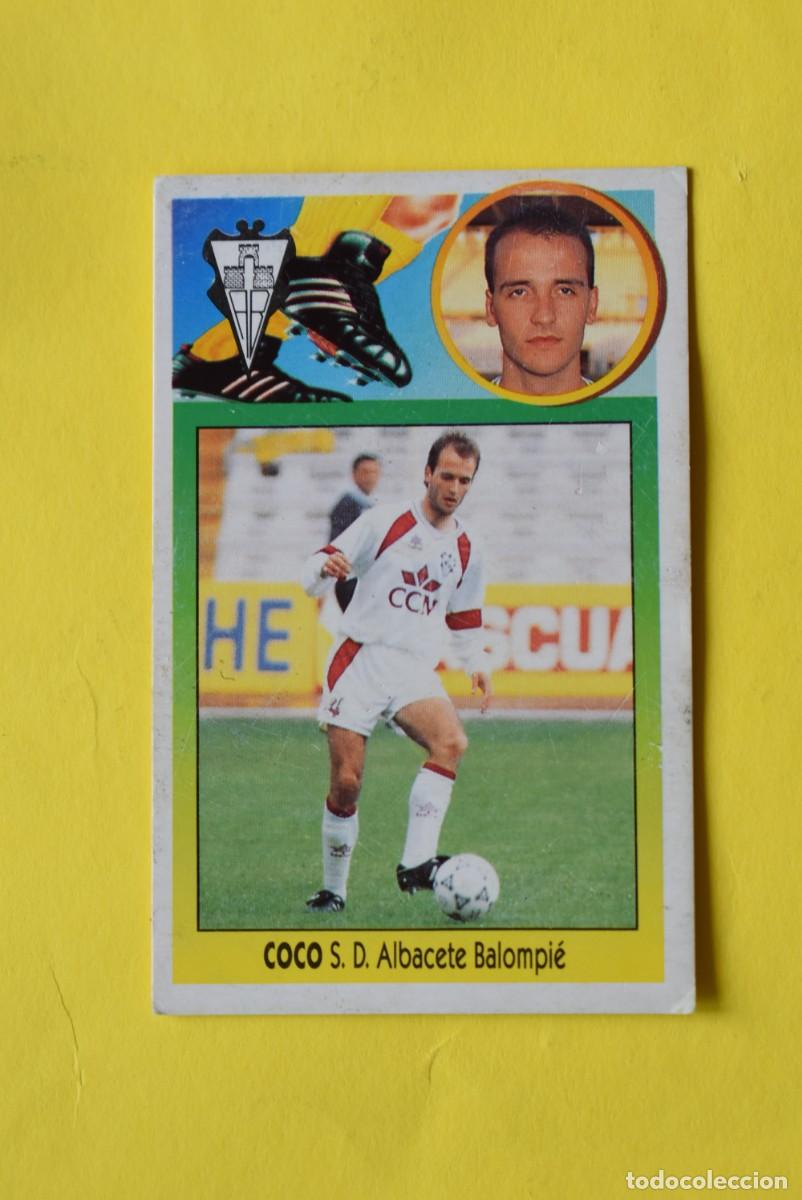 Cromos de f&uacute;tbol: Cromo Liga 1993 1994. 93 94. 1 &ordf; Divisi&oacute;n. Coco. Albacete. Ediciones ESTE. Recuperado