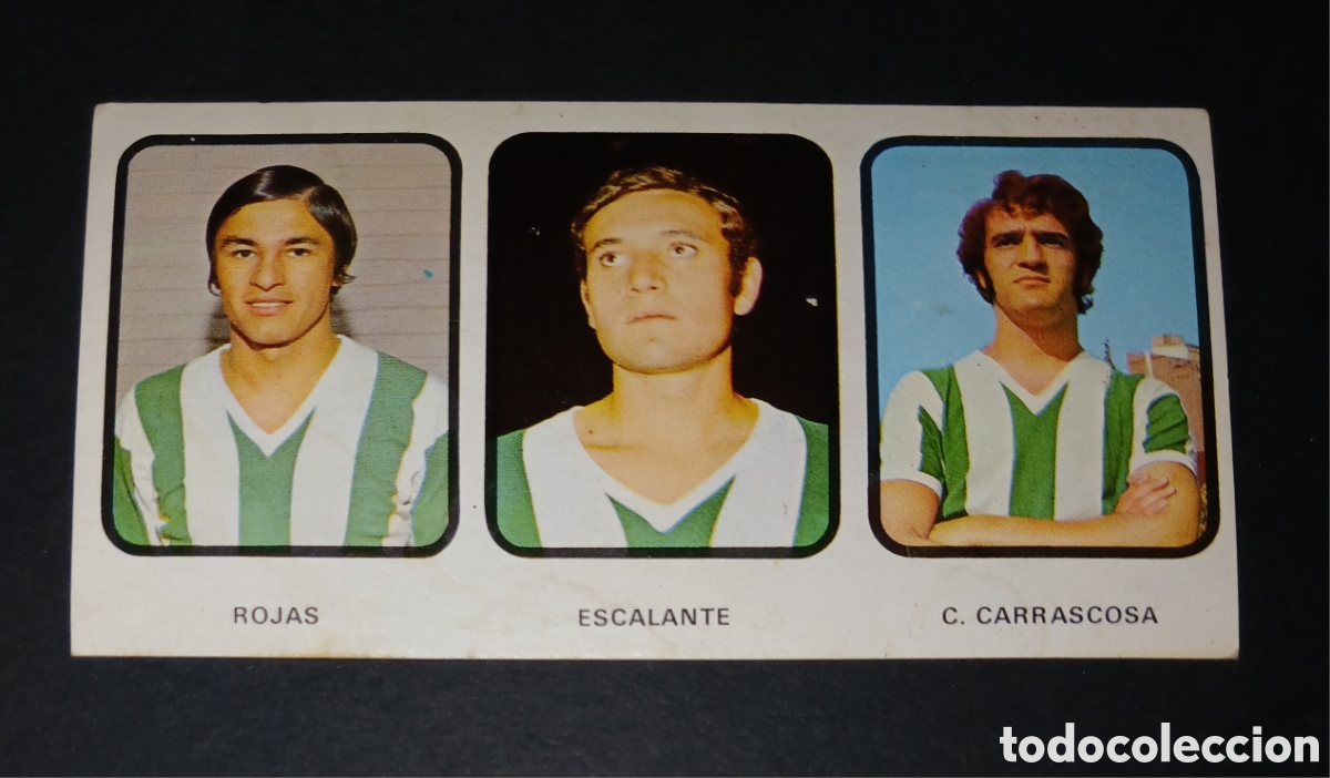 Cromos de f&uacute;tbol: Cromo N&ordm; 71 Rojas Escalante Carrascosa C&oacute;rdoba CF Ruiz Romero 1973-1974 sin pegar nunca pegado