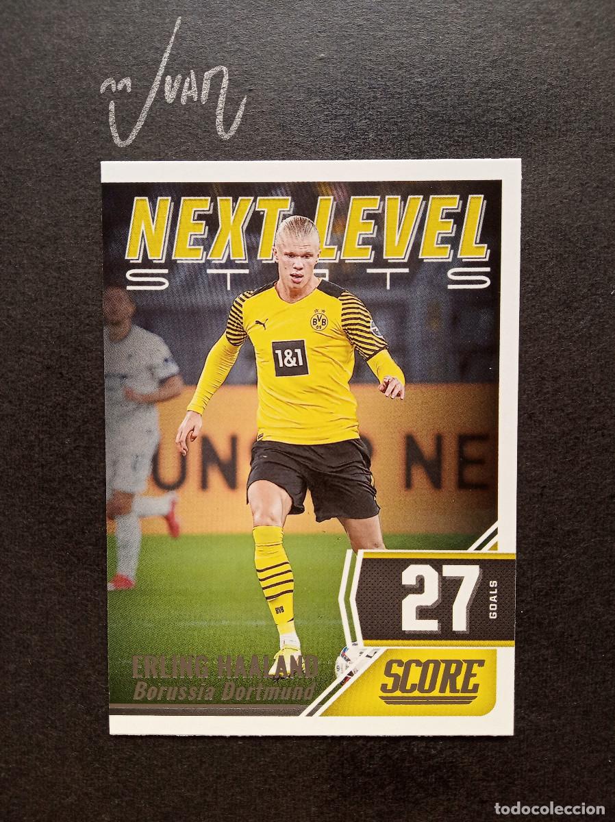 Football Stickers: N&ordm; 11 NEXT LEVEL STATS HAALAND BORUSSIA DORTMUND ⚽ PANINI &reg; SCORE FIFA 2021 2022 21 22 MUNDIAL QATAR