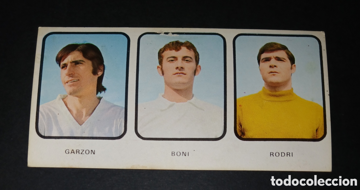 Cromos de f&uacute;tbol: Cromo N&ordm; 162 triple Garzon - Boni - Rodri (Sevilla CF) Ruiz Romero 1973-1974 sin pegar nunca pegado