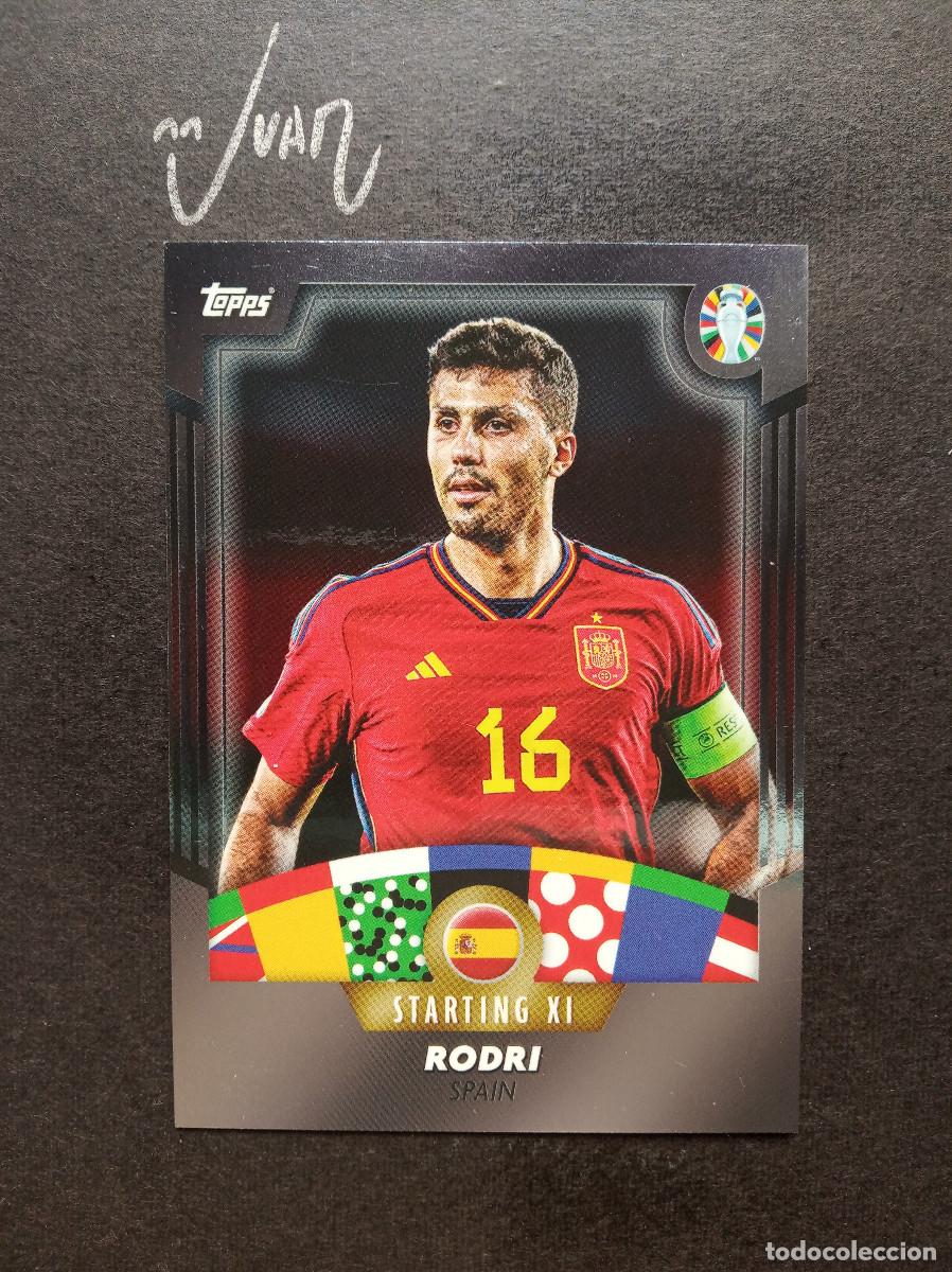 Cromos de f&uacute;tbol: STARTING XI BALON ORO RODRI ESPA&Ntilde;A REAL MADRID 2026 ⚽ TOPPS &reg; MOURINHO SET EURO 2023 2024 23 24