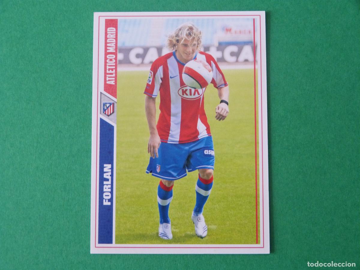 Football Stickers: TRADING CARD FUTBOL FORLAN ATLETICO DE MADRID N&ordm; 182 FICHAS LIGA MUNDICROMO 2007-2008/07-08