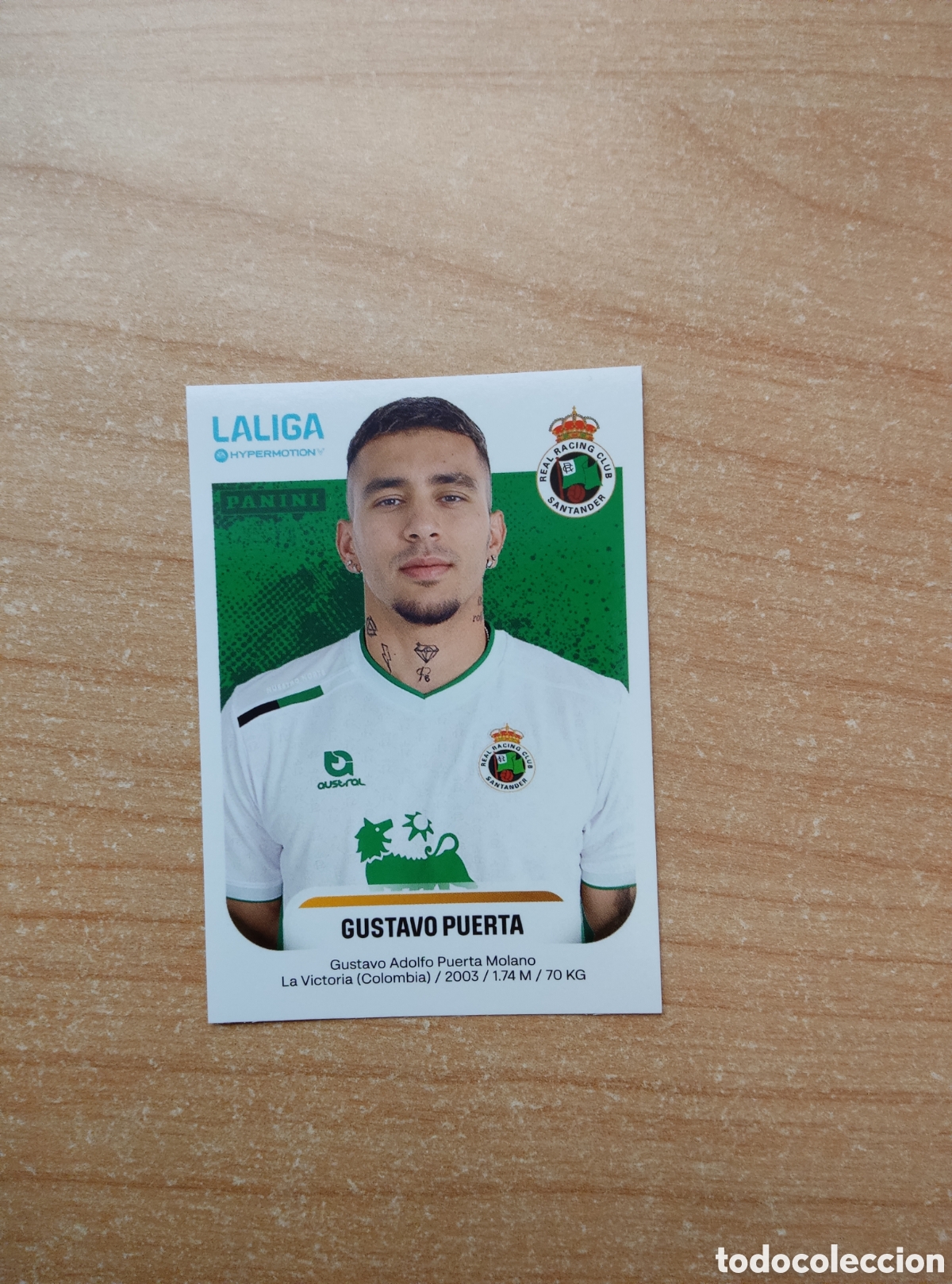 Cromos de f&uacute;tbol: 336 GUSTAVO PUERTA RACING SANTANDER LIGA HYPERMOTION 2025 2026