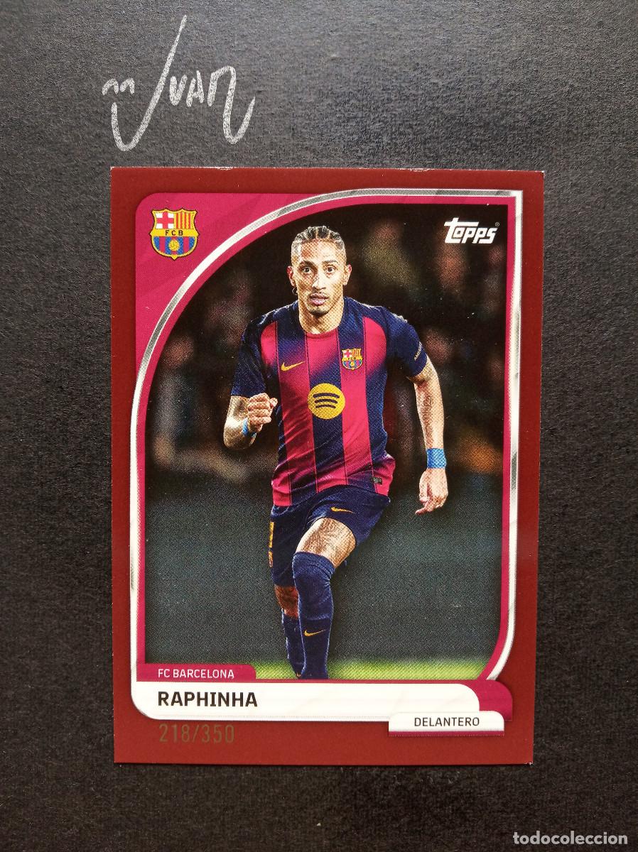 Cromos de f&uacute;tbol: N&ordm; 18 NUMERADA #/350 RAPHINHA FC BARCELONA BRASIL ⚽ TOPPS &reg; COLLECTOR TIN 2025 2026 25 26 NUEVO