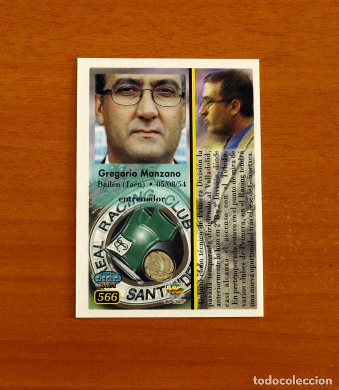 Cromos de f&uacute;tbol: Racing de Santander-566 Gregorio Manzano Entrenador-Mundicromo Las Fichas de la Liga 2000-2001-00-01