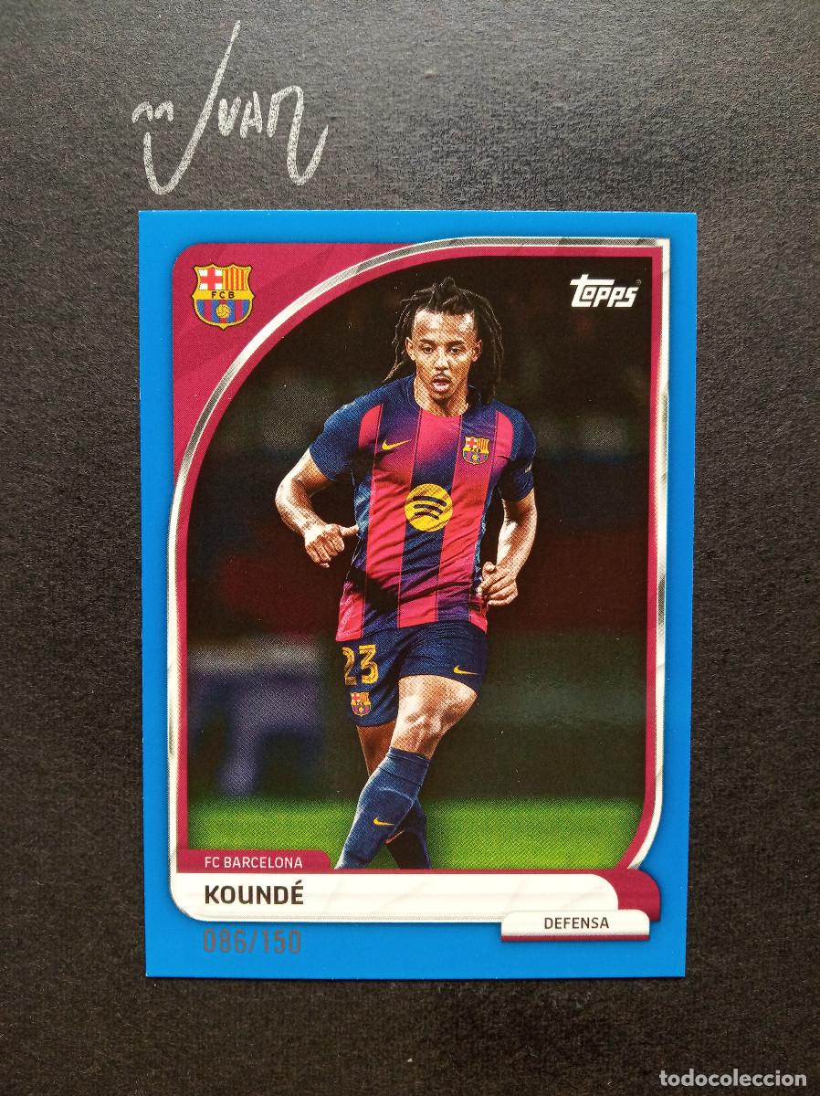 Cromos de f&uacute;tbol: N&ordm; 4 NUMERADA #/150 KOUNDE FC BARCELONA FRANCIA ⚽ TOPPS &reg; COLLECTOR TIN 2025 2026 25 26 NUEVO