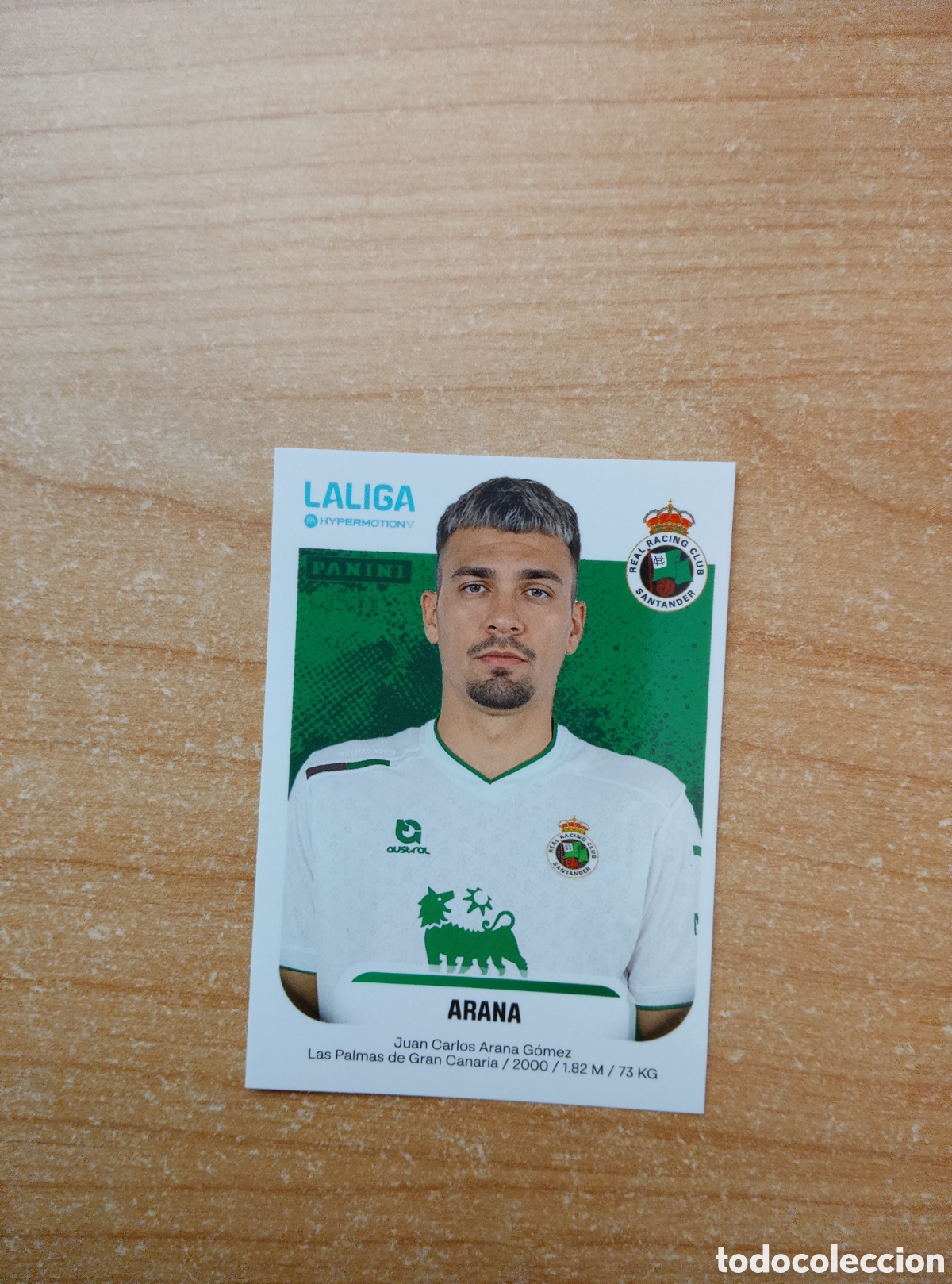Cromos de f&uacute;tbol: 343 JUAN CARLOS ARANA RACING SANTANDER LIGA HYPERMOTION 2025 2026