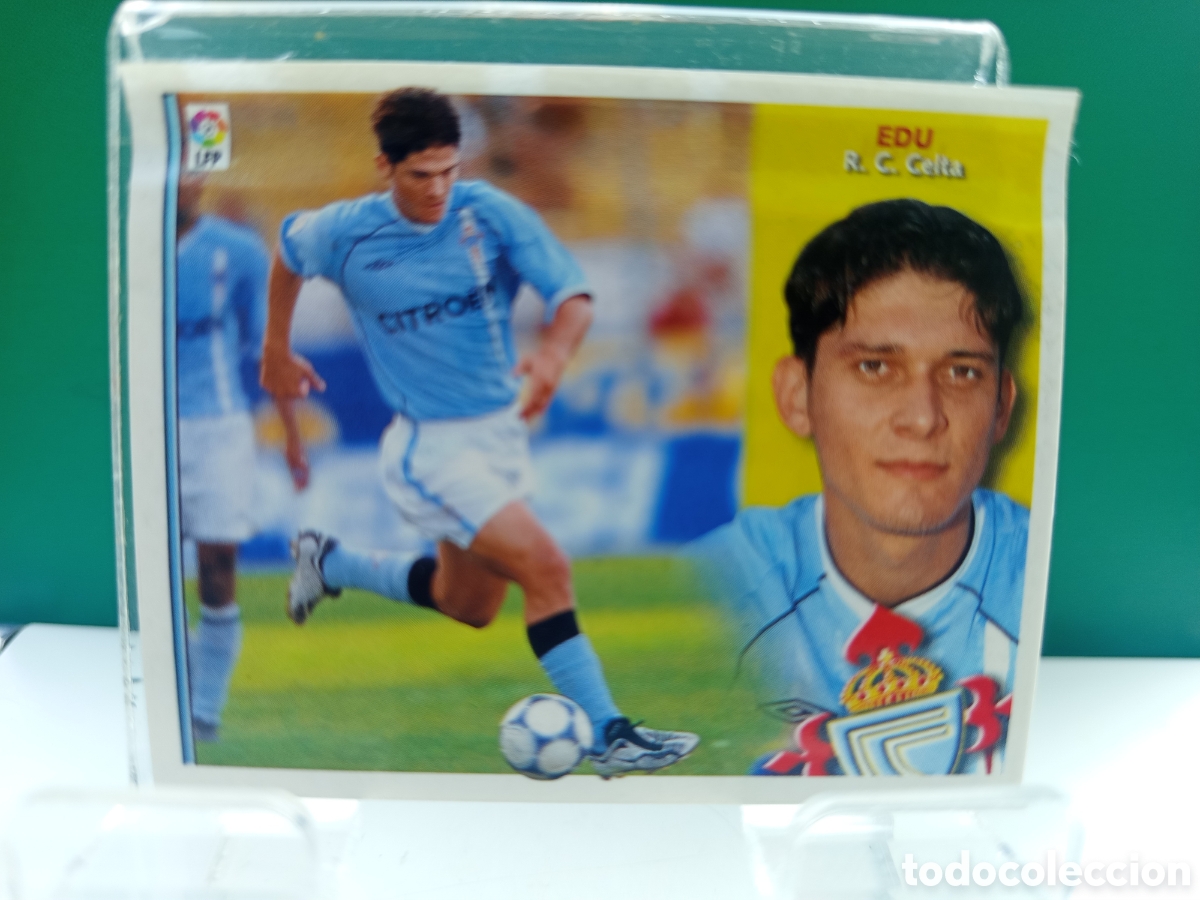 Cromos de f&uacute;tbol: ❇️ CROMO ⚽ EDU CELTA DE VIGO LIGA 02 03 2002 2003 ESTE LFP PANINI DESPEGADO EN VENTANILLA ❇️