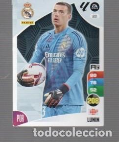 Cromos de f&uacute;tbol: CROMO DE FUTBOL CASA XL -ADRENALYM Y PANINI N&ordm; 201 DE A&Ntilde;O 2024 / 25 PORTERO LUNIN