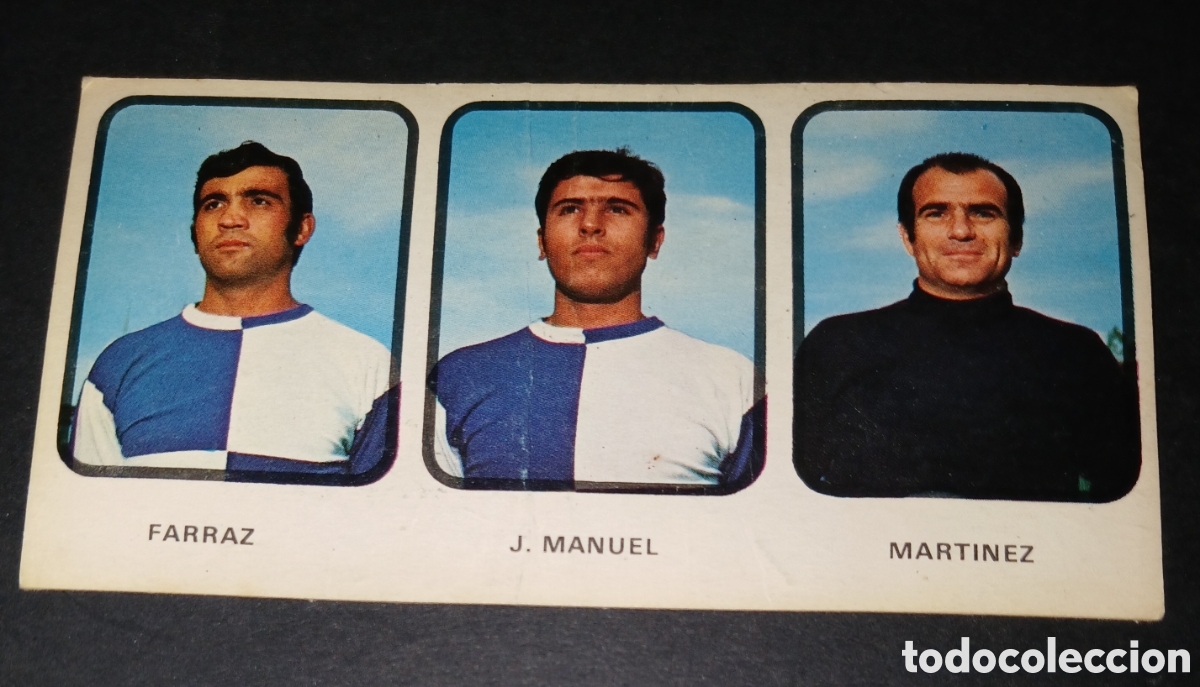 Cromos de f&uacute;tbol: Cromo N&ordm; 234 triple Farraz Manuel Martinez Sabadell CF Ruiz Romero 1973 1974 sin pegar nunca pegado