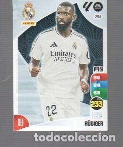 Figurine di Calcio: CROMO DE FUTBOL CASA XL -ADRENALYM Y PANINI N&ordm; 204 DE A&Ntilde;O 2024 / 25 DEFENSA RUDIGER