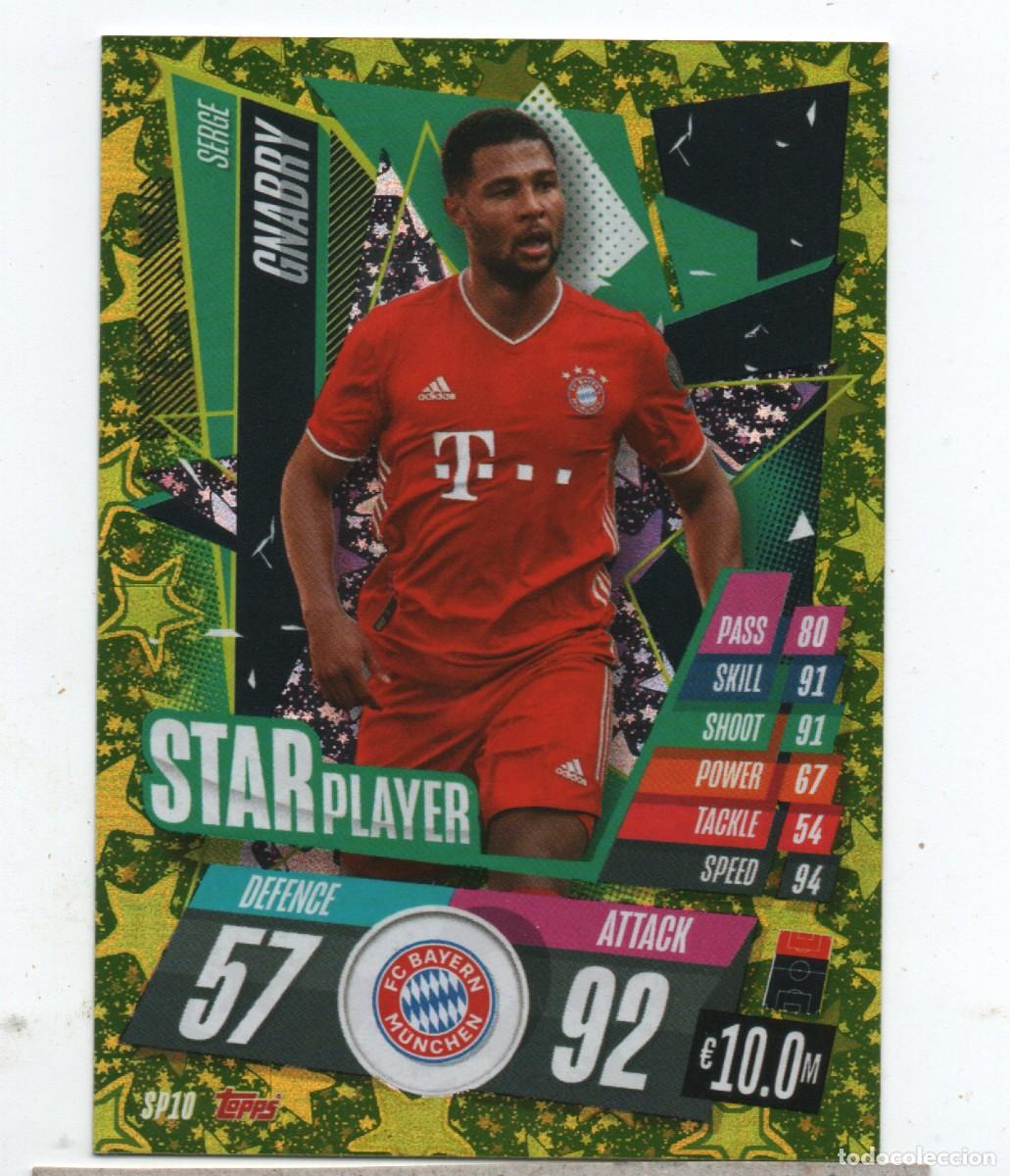 Cromos de f&uacute;tbol: TOPPS MATCH ATTAX SP10 STAR PLAYER - SERGE GNABRY, FC BAYERN M&Uuml;NCHEN, GOOD CONDITION