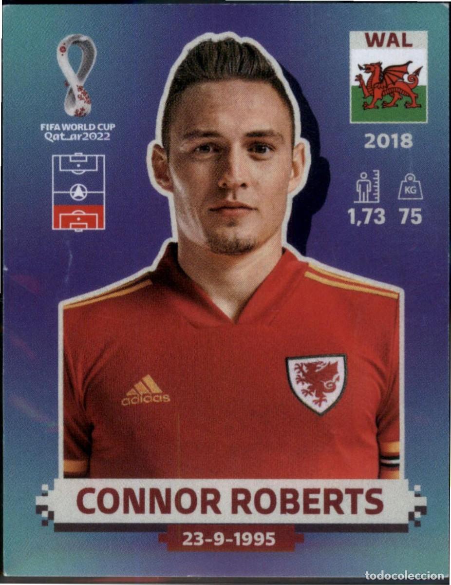 Cromos de f&uacute;tbol: Connor Roberts N&ordm; WAL 9 Gales Mundial 2022 World Cup Qatar Catar Panini 22