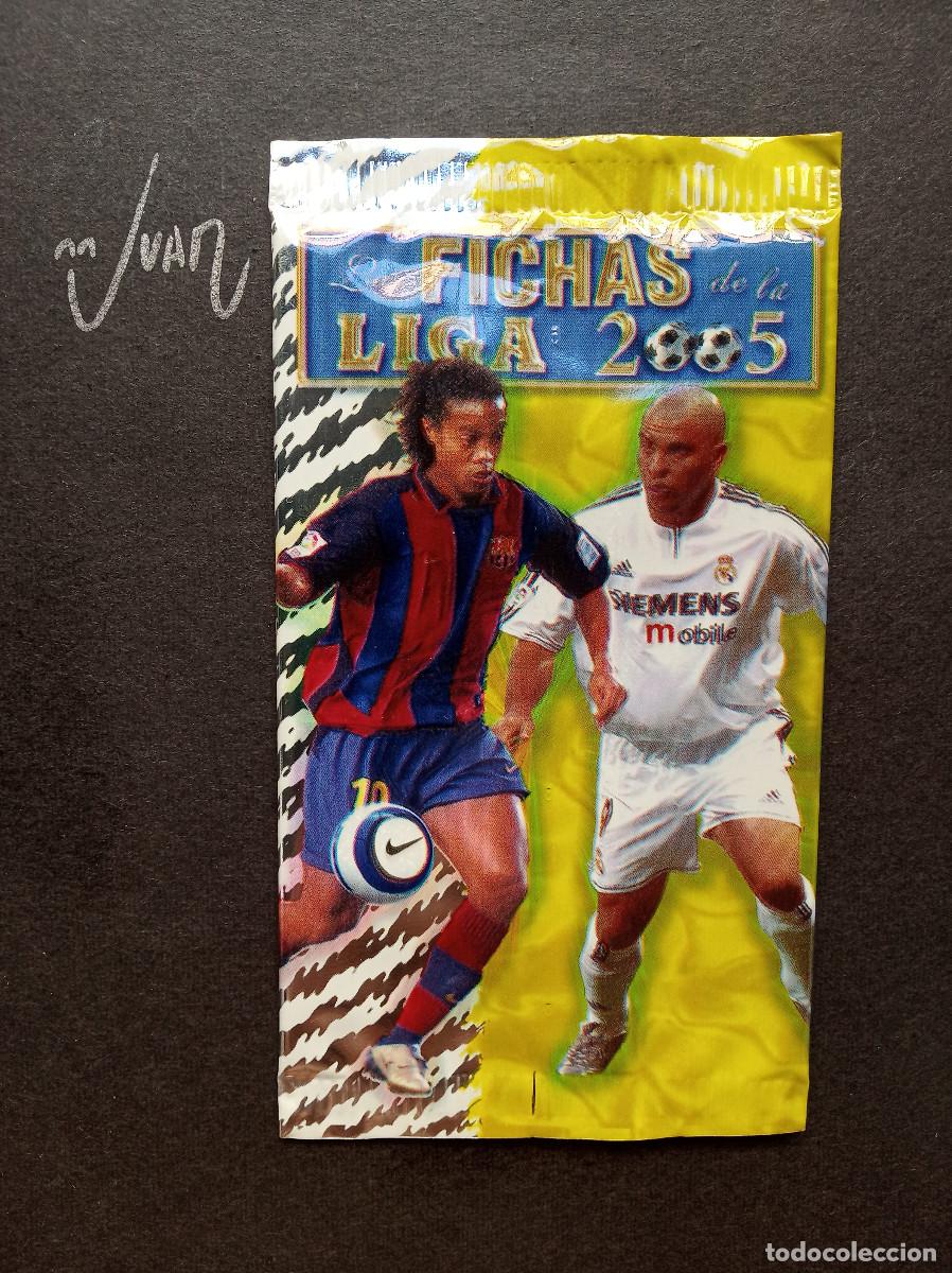 Cromos de f&uacute;tbol: SOBRE ABIERTO SIN CROMOS VAC&Iacute;O ⚽ MUNDICROMO &reg; 2004 2005 FICHAS LIGA 04 05 ROOKIE MESSI BARCELONA 617