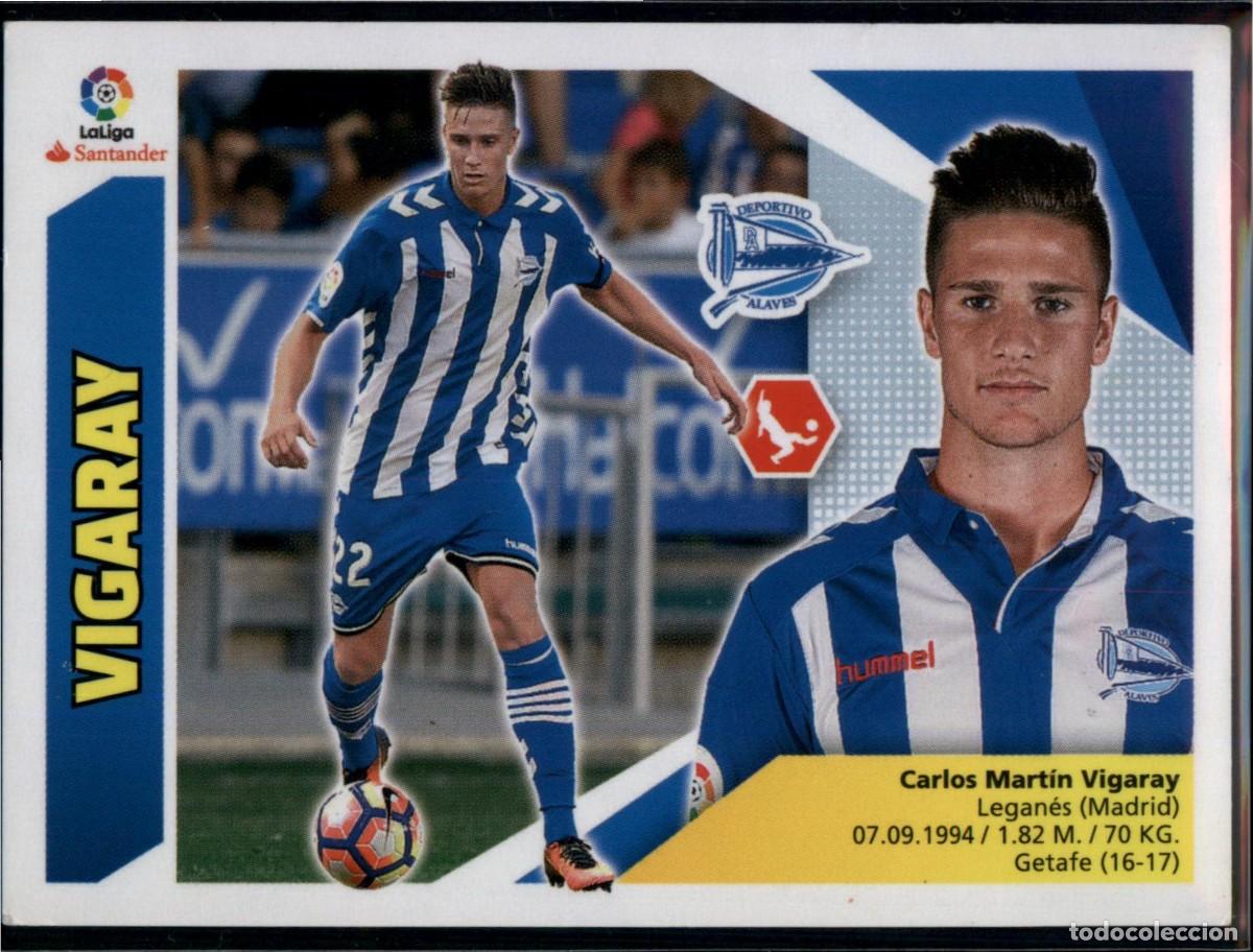 Cromos de f&uacute;tbol: Vigaray N&ordm; 3 Deportivo Alav&eacute;s La Liga Santander Colecciones Este 2017 2018 Panini 17 18