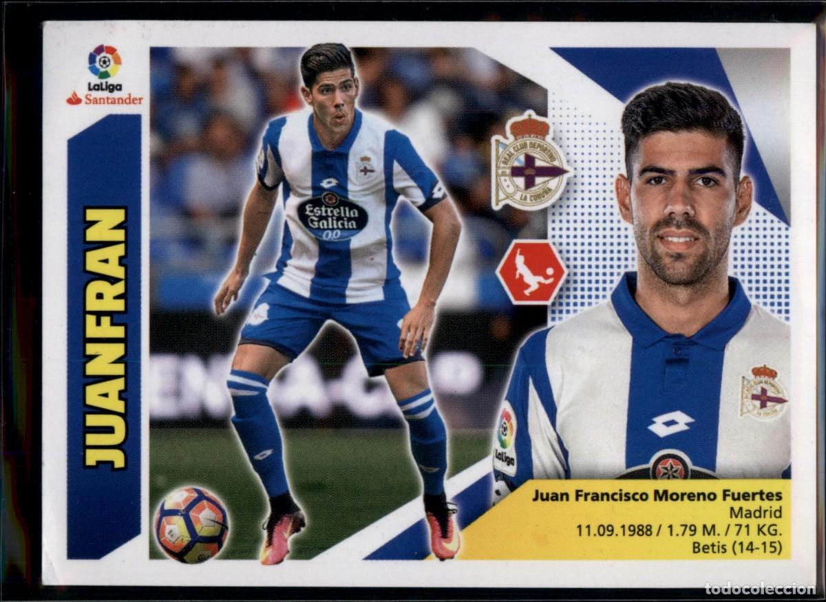 Cromos de f&uacute;tbol: Juanfran N&ordm; 3 Deportivo de la Coru&ntilde;a La Liga Santander Colecciones Este 2017 2018 Panini 17 18
